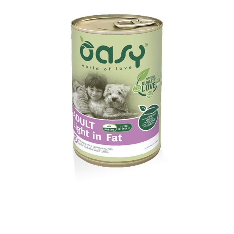 Oasy Dog Pate' Light  In Fat 400 gr Umido Per Cani