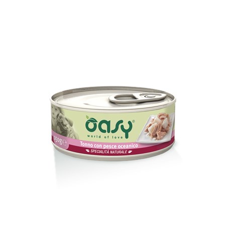 oasy dog tonno con pesce oceanico lattina 150 gr umido per cani