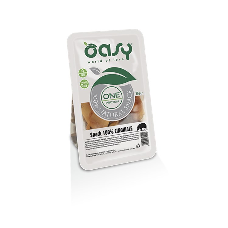 Oasy Snack One Protein Cinghiale 80 gr per Cani Monoproteico