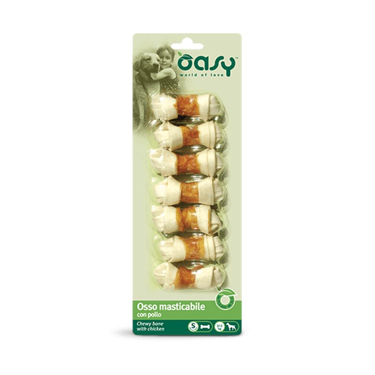 Oasy Snack Osso Masticabile Con Pollo Taglia S 90 Gr 1 conf 7 Ossi