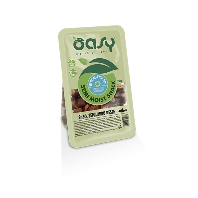 Oasy Snack Semi Umido Pesce 100 gr per Cani