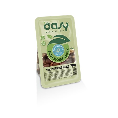 oasy snack semi umido maiale 100 gr per cani