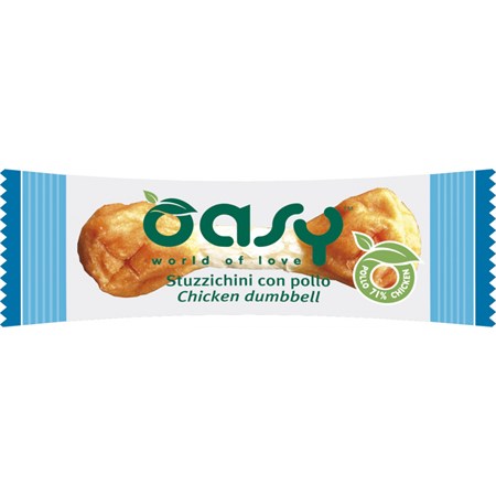 oasy snack stuzzichini di pollo monodose 8 gr per cani