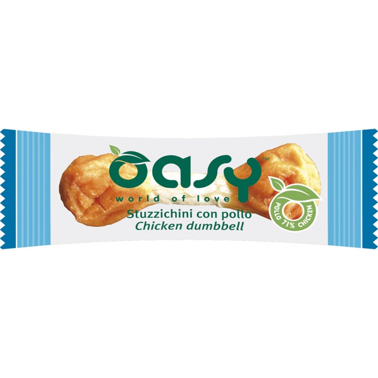 Oasy Snack Stuzzichini di Pollo MONODOSE 8 gr per Cani