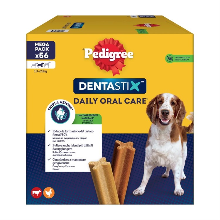 Pedigree DentaStix Medium Per Cani Taglia Media 7 pezzi