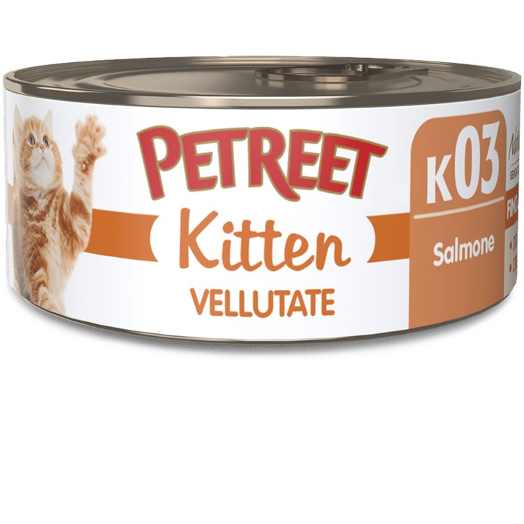 Petreet Kitten Salmone 70 gr K03 Scatoletta Umido Gattini