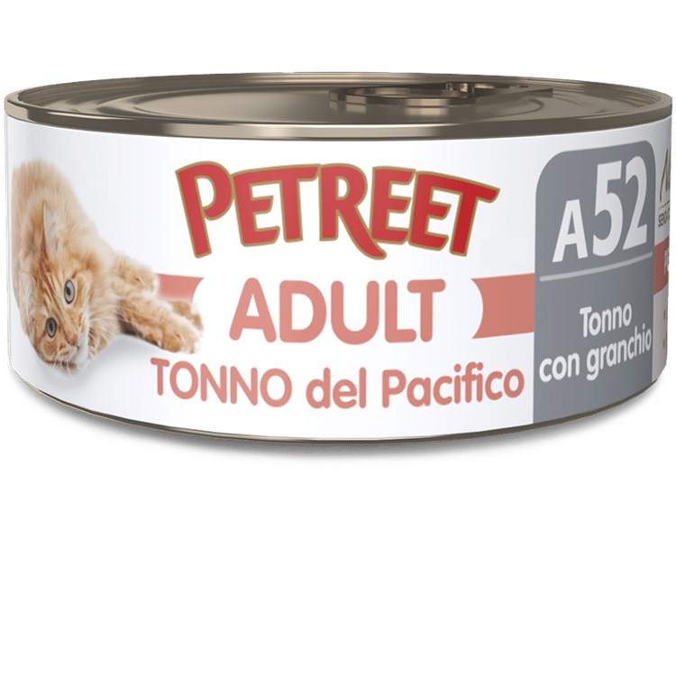 Petreet Tonno Pacifico con Granchio 70 gr a52 Scatoletta Umido Gatto
