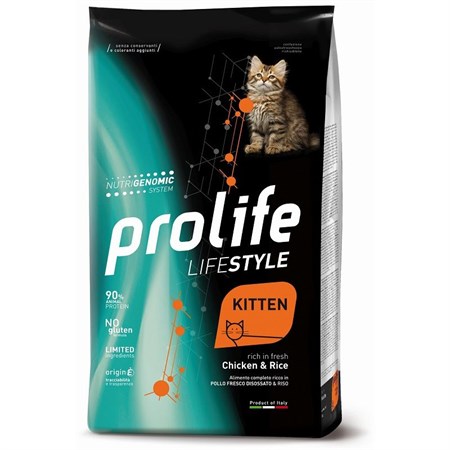 prolife cat kitten pollo e riso 1 5 kg per gattini