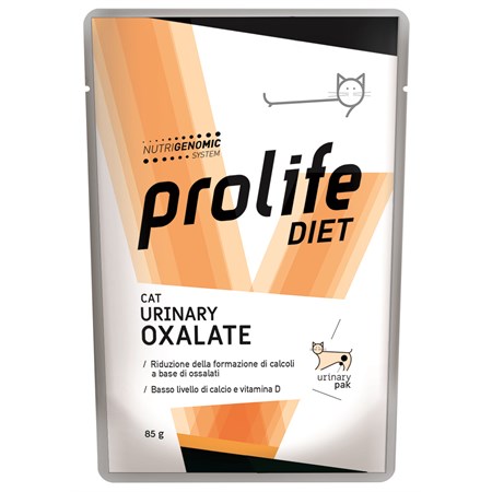 prolife cat veterinary diet oxalate 85 gr umido gatto