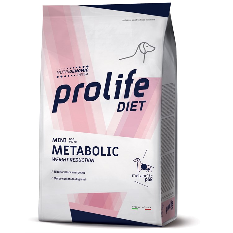 Prolife Dog Diet Mini Metabolic 5 kg Crocchette Cane