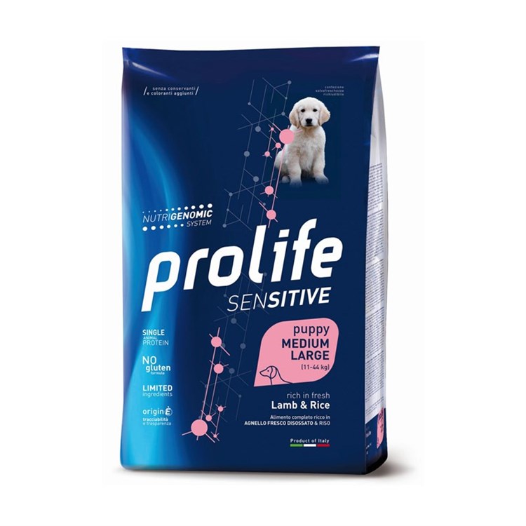 Prolife Dog Puppy Sensitive Medium Large Agnello e Riso 10 kg (Lamb Rise)