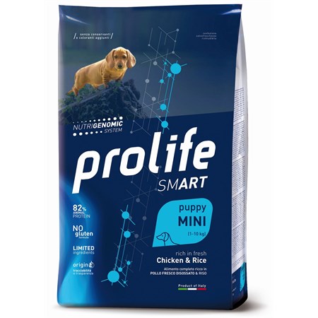 prolife dog smart puppy mini pollo e riso 7 kg chicken rice