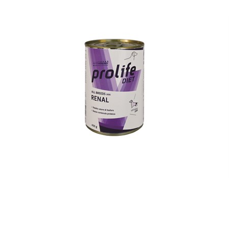prolife dog veterinary renal 400 gr umido cane