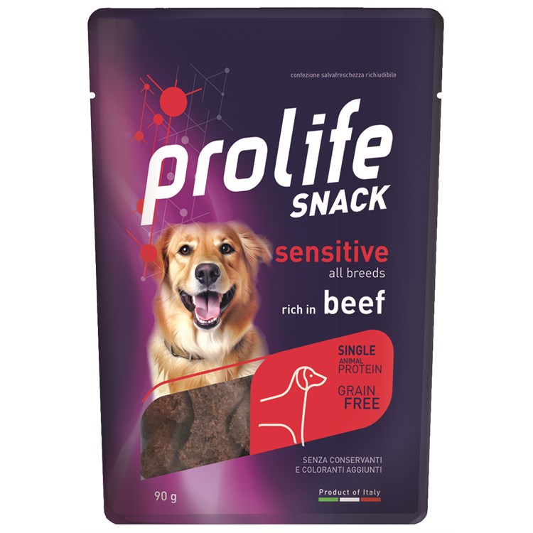 Prolife Snack Sensitive Grain Free Manzo 90 Gr Premi Cane
