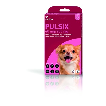 Pulsix spot on 4 pipette cani da 1,5 fino a 4 kg in Cani