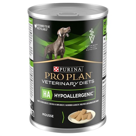 purina pro plan veterinary diet ha hypoallergenic 400 gr mousse per cane