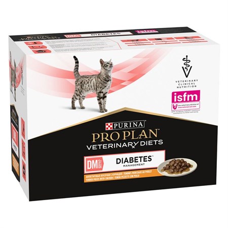 Purina Pro Plan Veterinary Diets DM Diabetes Management Pollo Bustina 85 gr Per Gatti in Gatti