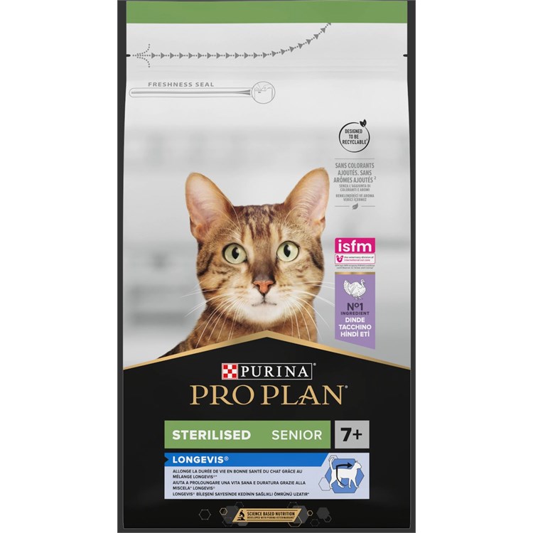 Purina Pro Sterilised Senior Tacchino 1,5 kg per Gatti