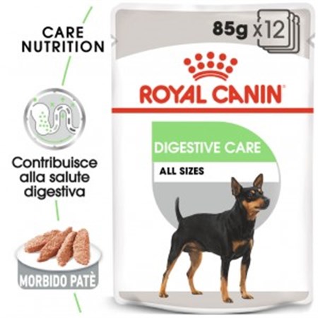 royal canin all sizes digestive care 85 gr busta pate loaf umido per cane
