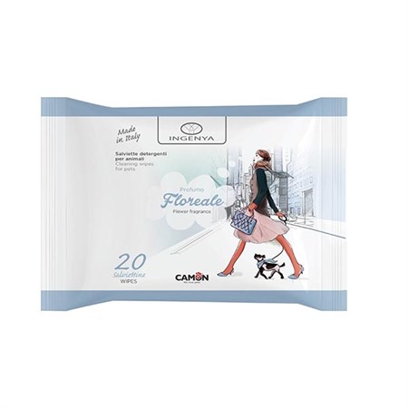 Ingenya Salviette Detergenti al Profumo Floreale in Cani