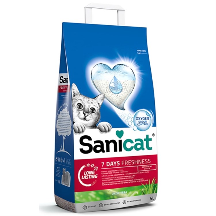 SANICAT 7 Days Freshness all'Aloe Vera 4 LT Lettiera per Gatti