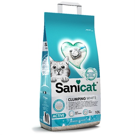 sanicat clumping white active 10 l t