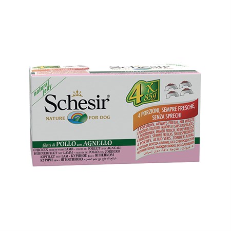 schesir cat pollo e agnello 4x85gr