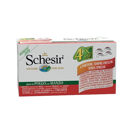 schesir cat pollo e manzo 4x85gr