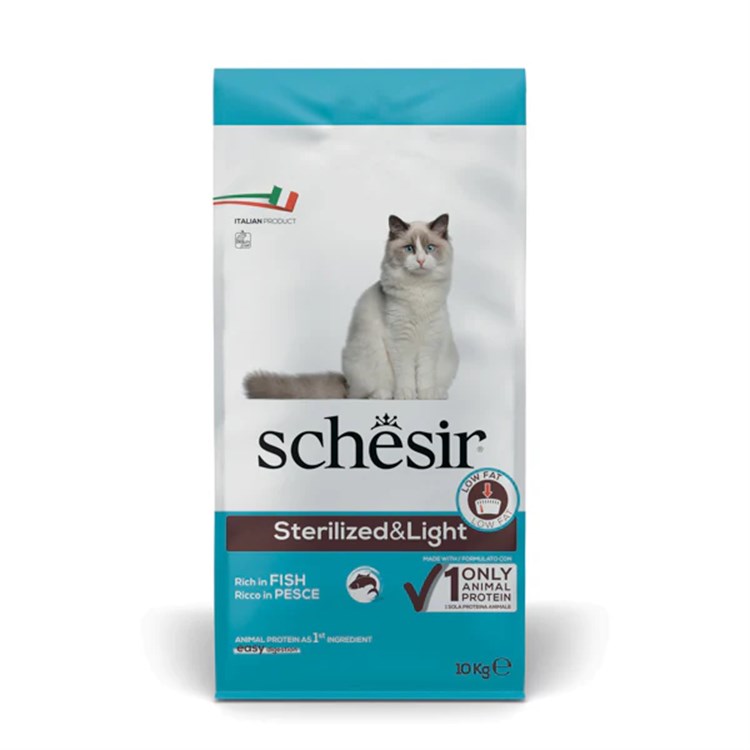 Schesir Cat Sterilised Pesce Mantenimento 10 kg Per Gatti Sterilizzati