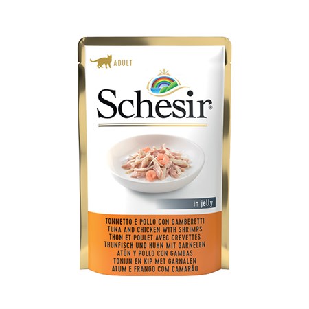 schesir cat tonno pollo gamberet 85gr