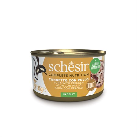 Schesir Complete Tonnetto Con Pollo 85 gr Jelly Scatoletta Umido Per Gatti in Gatti