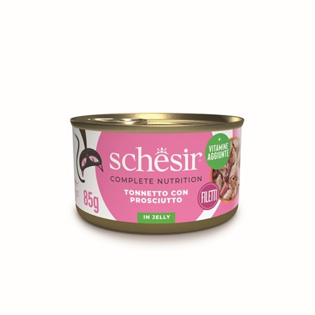 Schesir Complete Tonnetto Con Prosciutto 85 gr Jelly Scatoletta Umido Per Gatti in Gatti