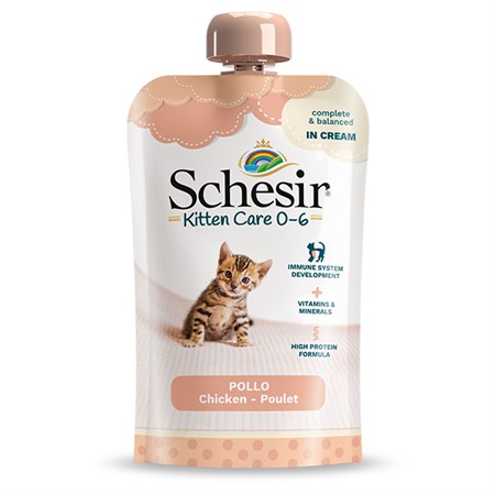 SCHESIR  Kitten Care Pollo in Crema 150 GR Per Gatti in Gatti