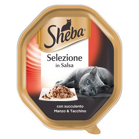 sheba manzo e tacchino in salsa 85 gr