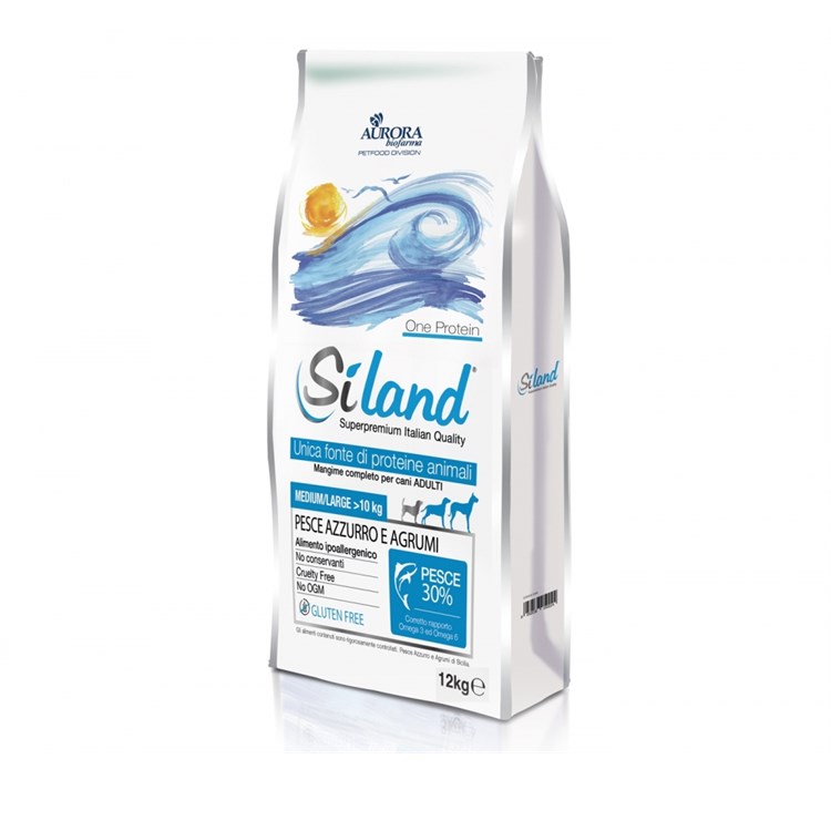Siland One Protein Adult Medium Large Pesce Azzurro Agrumi 12 kg Cane
