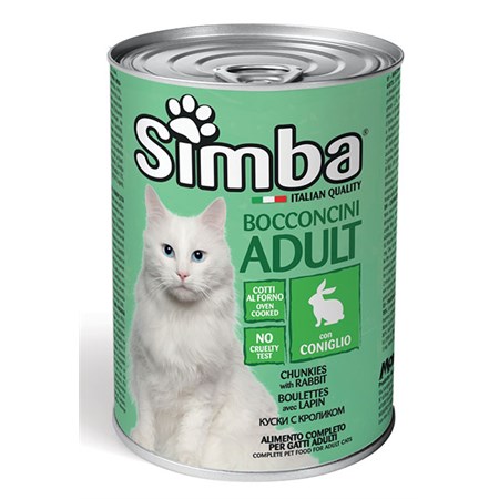 simba bocconcini con coniglio 415 gr umido per gatti