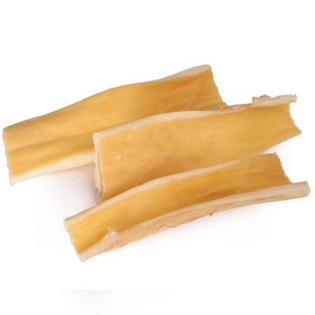 snack striscie di pelle di testa di bovino bianca