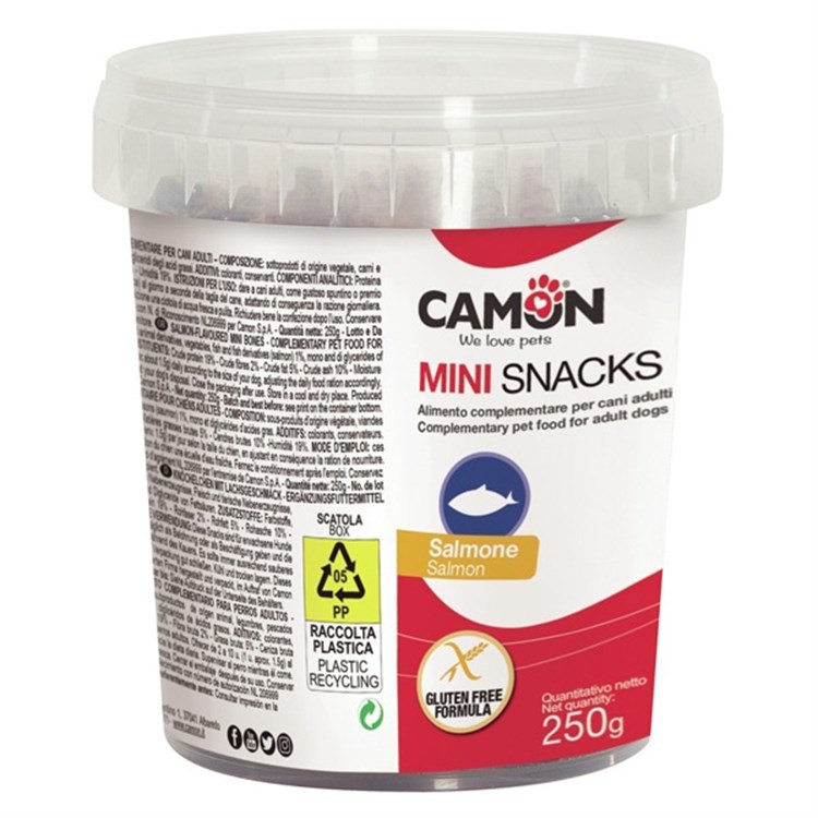 Camon Ossicini Insaporiti con Salmone Mini Snackbox 250 Gr
