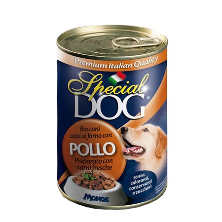 special dog all breeds adult bocconi con pollo 400 gr umido cane