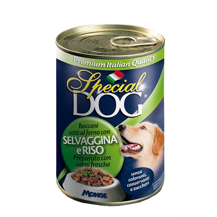 Special Dog All Breeds Adult Bocconi con Riso e Selvaggina 400 gr Umido Cane