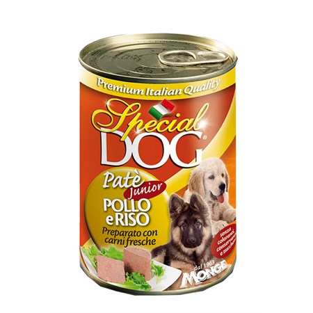 special dog all breeds puppy junior pate pollo riso 400 gr umido cane