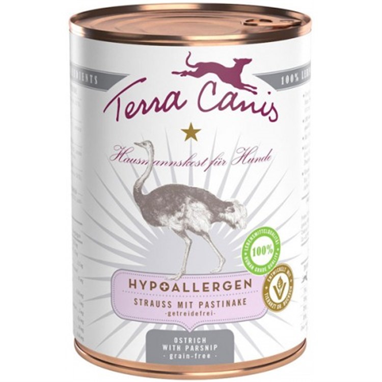 Terra Canis Ipoallergenico Struzzo Con Pastinaca 400 Gr Umido Cane