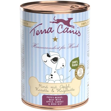 TERRA CANIS Puppy Manzo con Mela 400G barattolo umido cane in Cani