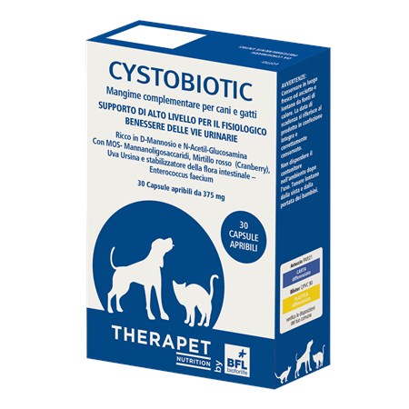 Therapet Cystobiotic 30 Capsule Apribili ex CystoPro in Cani