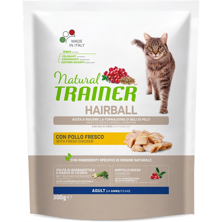 Trainer Hairball Control Solution Con Pollo 300 Gr Per Gatti