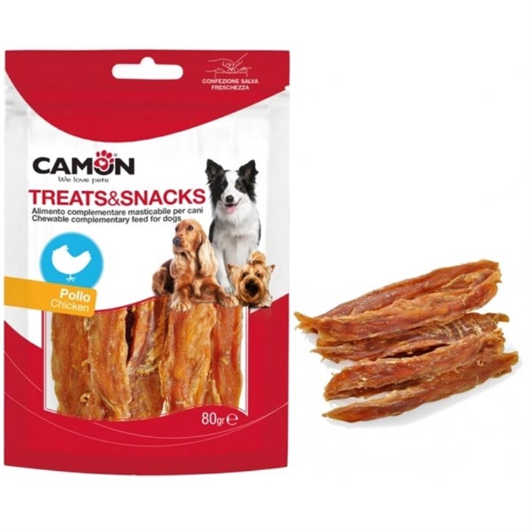 Camon Treats Snacks Soft Pollo Strips 80 gr snack per cani