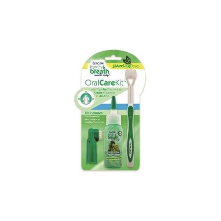 TROPICLEAN FRESH BREATH ORAL CARE KIT LARGE in Cani