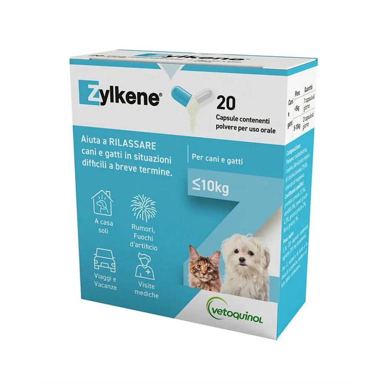 Vetenoquinol Zylkene 450 mg 20 Capsule Per Cani Da 15 kg a 60 kg