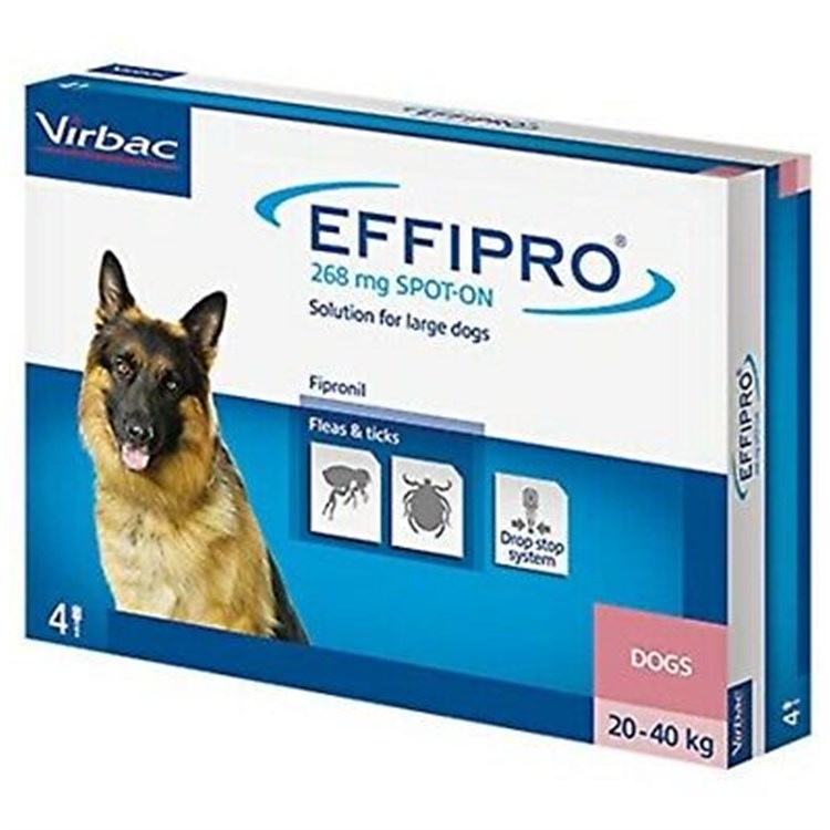 Virbac Effipro Spot-on 20 - 40 kg 4 Pipette Cane