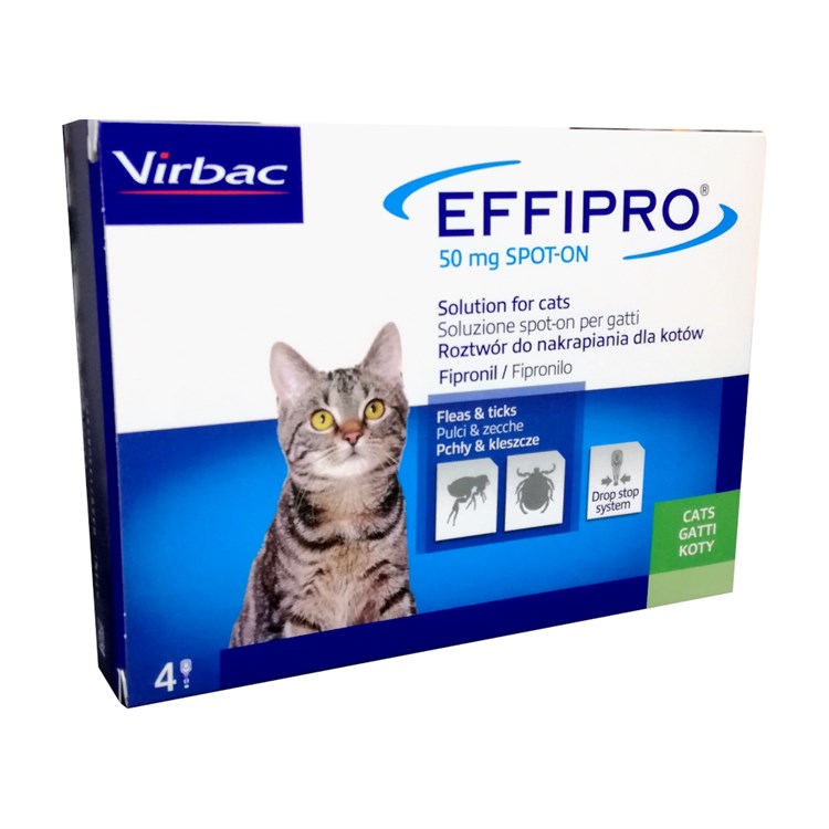Virbac Effipro Spot-on 50 mg 4 Pipette Gatto